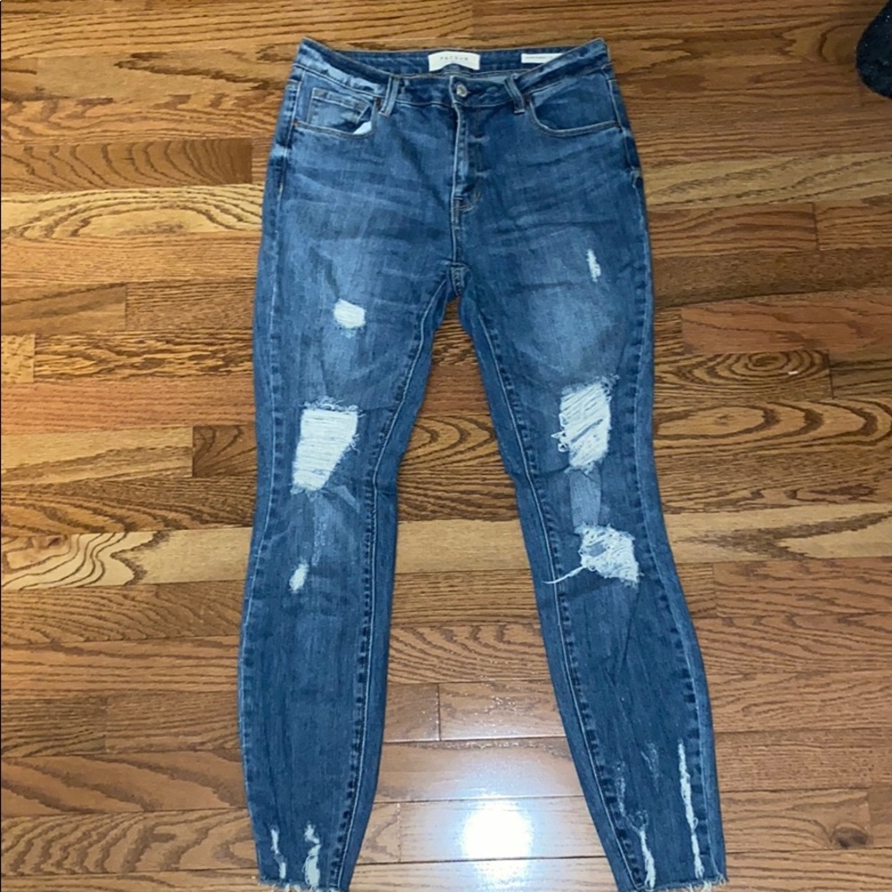 Distressed jeans